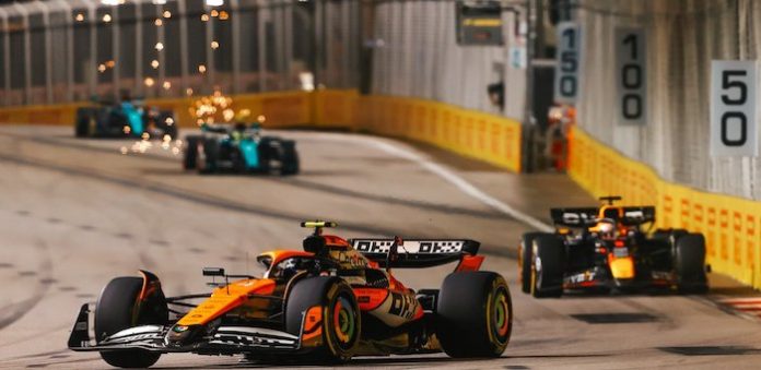 Norris domina y se lleva una aplastante victoria en Singapur por delante de Verstappen y Piastri