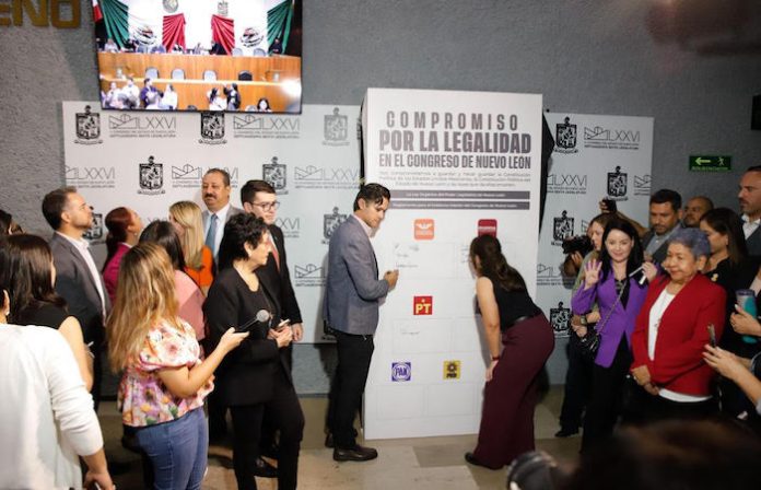 MC, Morena, PT y Partido Verde acuerdan trabajar con apego a la Ley