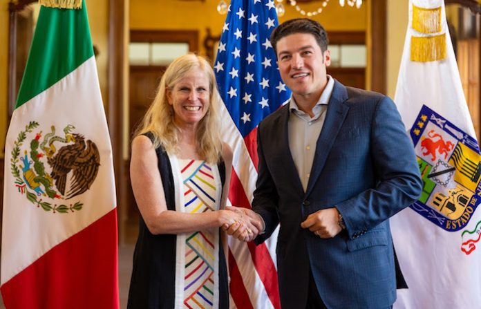 Samuel García recibe a la nueva Cónsul de Estados Unidos en Monterrey
