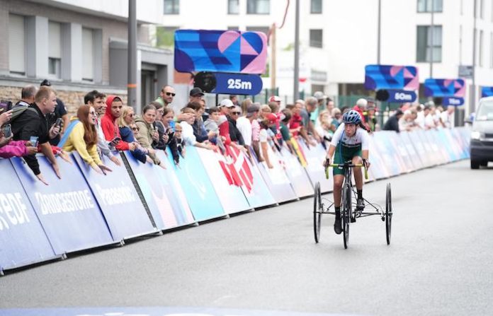 Dulce González, sexto lugar de la carrera en ruta T1 de París 2024