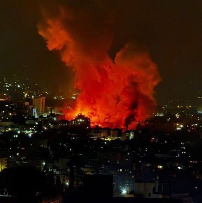 Las fuerzas israelíes vuelven a bombardear la ciudad de Beirut