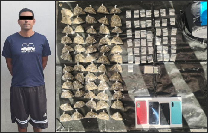 Arrestan a hombre con diversas dosis de droga