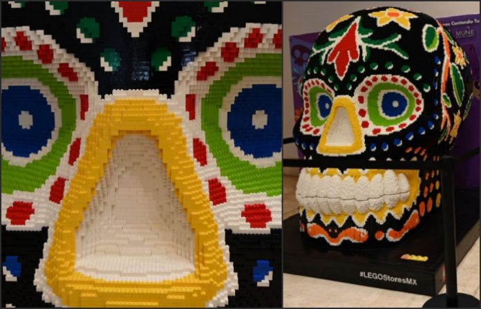 Calavera de 108 mil piezas de LEGO está en MUNE