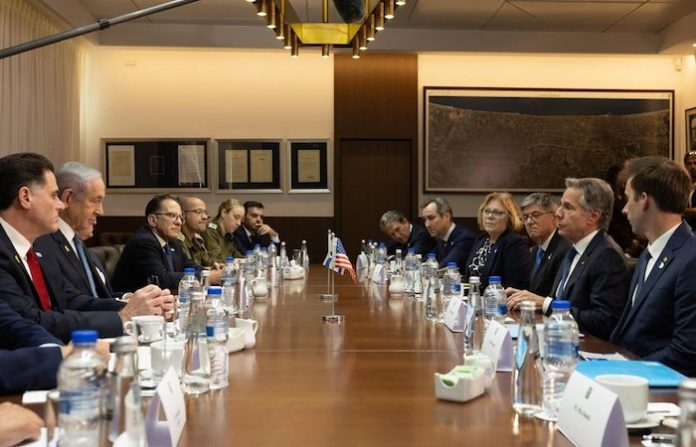 Blinken analiza con Netanyahu los esfuerzos para liberar rehenes y el plan posconflicto