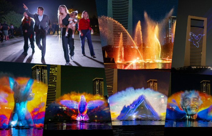 Acompañan a García Sepúlveda cientos de neoleoneses a disfrutar de “La Leyenda del Mictlán” en el Festival Santa Lucía