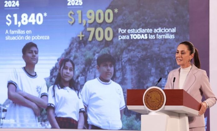 Sheinbaum va por aumento del 12% al salario mínimo de México para 2025