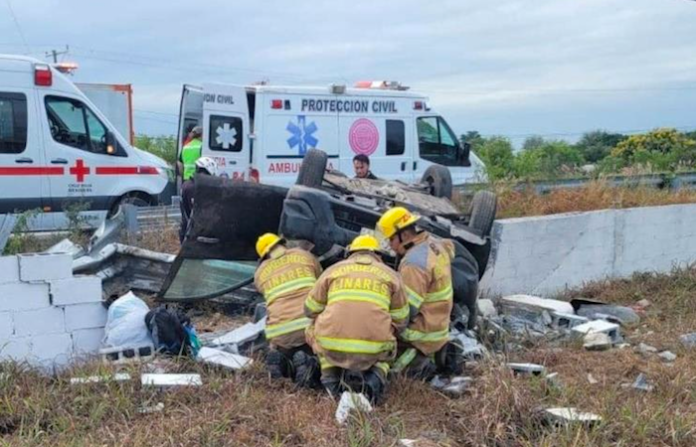 Accidente en Carretera Nacional deja cinco heridos en Hualahuises