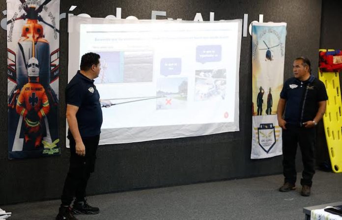 Protección Civil de Guadalupe fortalece habilidades de rescate aéreo