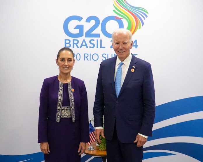 Presidenta de México se reúne con Biden por primera vez en el marco del G20