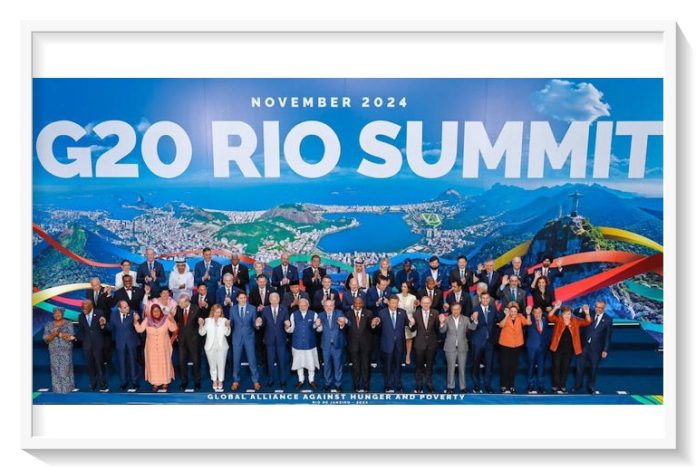 Presidente argentino se queda fuera de la foto oficial de la cumbre del G20 en Río