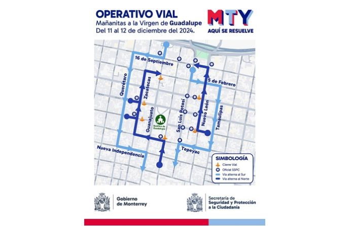 Anuncian cierres ciales en por Festejos a la Virgen de Guadalupe