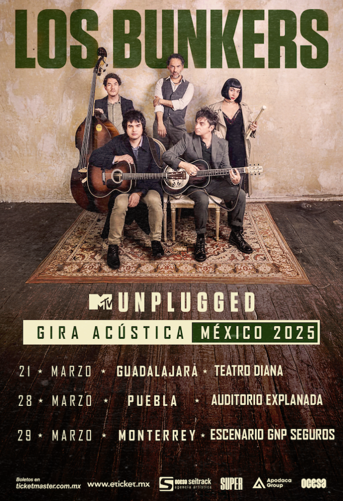 LOS BUNKERS: La Gira Acústica – MTV Unplugged 2025 de la legendaria banda chilena invadirá territorio mexicano