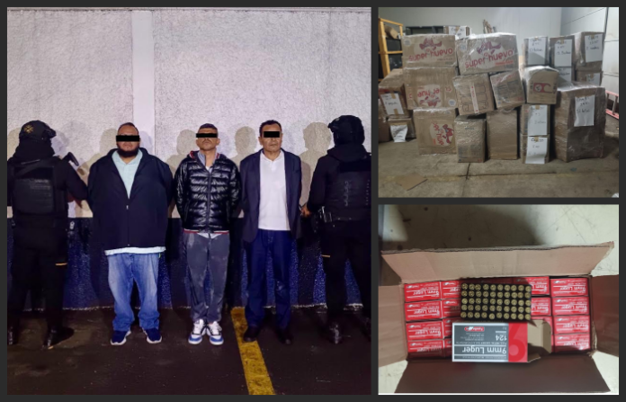 Detienen en Apodaca a tres hombres con más de 800 kilos de marihuana y municiones