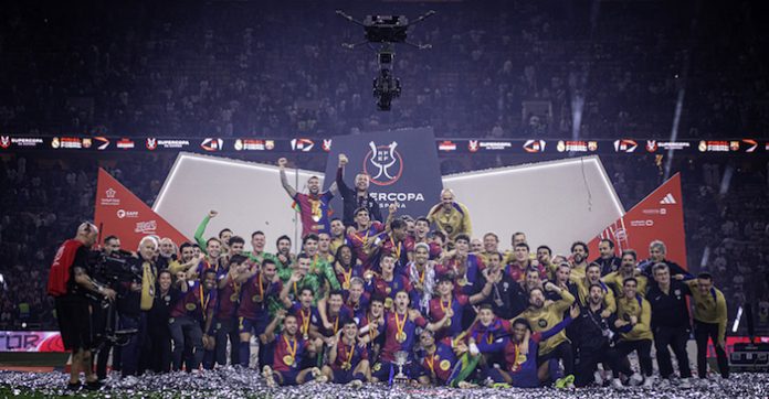 El Barcelona gana la Supercopa de España de fútbol por 15ª vez