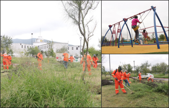 El Parque Libertad recibe mantenimiento integral como parte del programa Regeneración Urbana