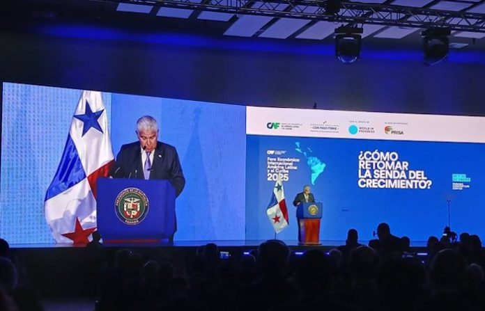 Canal interoceánico seguirá siendo de Panamá, reafirma Mulino en foro regional del CAF