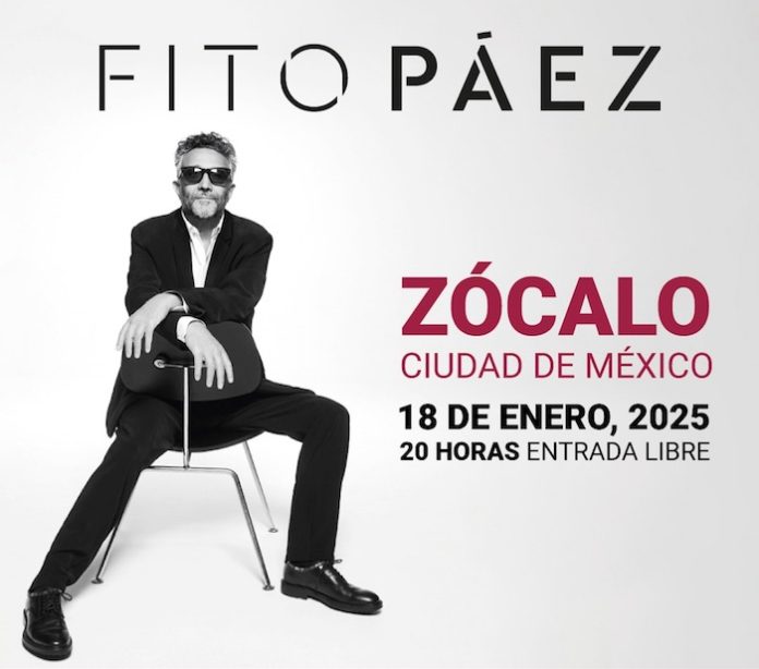 Fito Páez regresa al Zócalo de CDMX: Concierto gratuito el 18 de enero