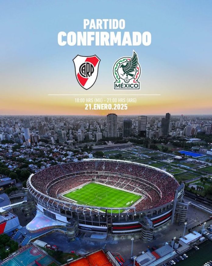 México enfrentará a River Plate en partido amistoso rumbo a la Copa del Mundo 2026
