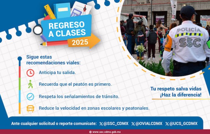 La SSC desplegará a 14,200 policías en la CDMX, con motivo al Operativo “Regreso a Clases 2024-2025”