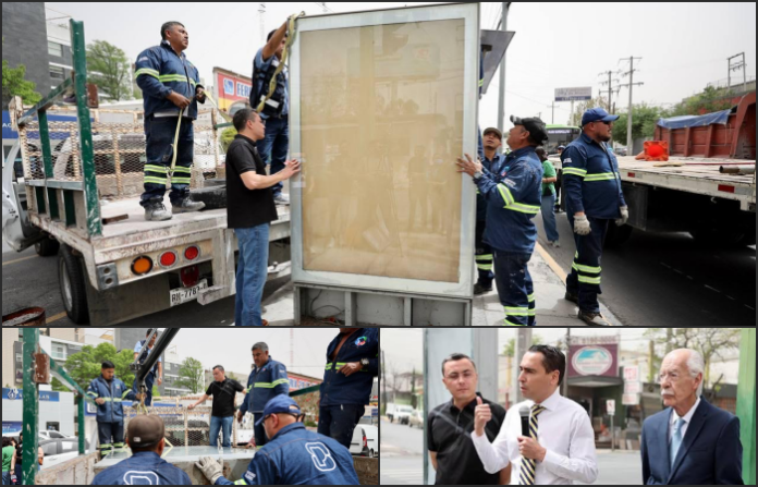 San Pedro retira mupis para mejorar espacios públicos y reducir contaminación visual