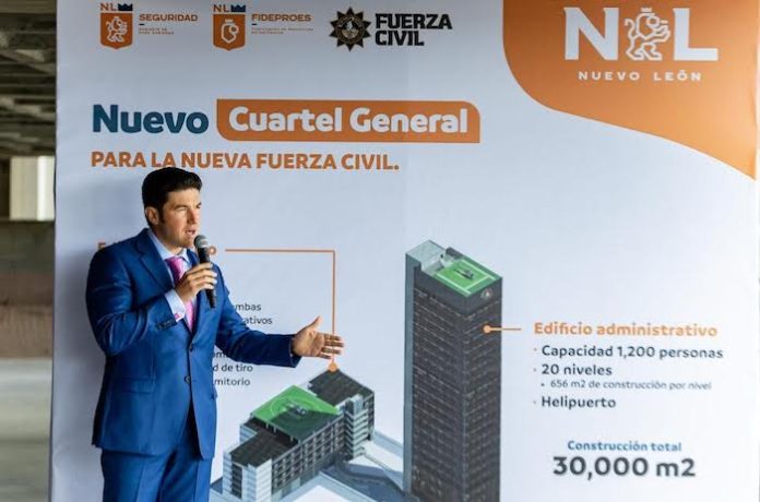 Nuevo León fortalecerá su seguridad con un nuevo y moderno Cuartel General de Fuerza Civil, anuncia Samuel García