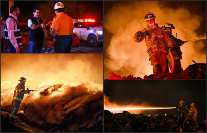 Incendio en basurero de Las Margaritas moviliza a corporaciones de emergencia