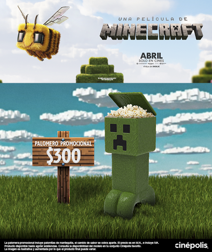 Cinépolis presenta la palomera exclusiva de “Una Película de Minecraft” ¡Entérate cómo obtenerla!