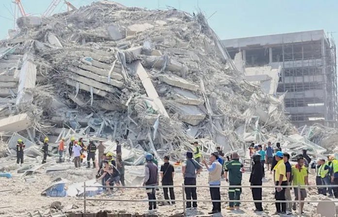 Suman 53 los muertos al derrumbarse una torre de 30 pisos en Bangkok