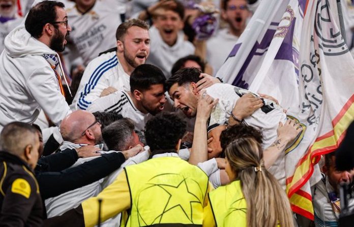 El Real Madrid golpea primero y toma ventaja en el derbi de Champions