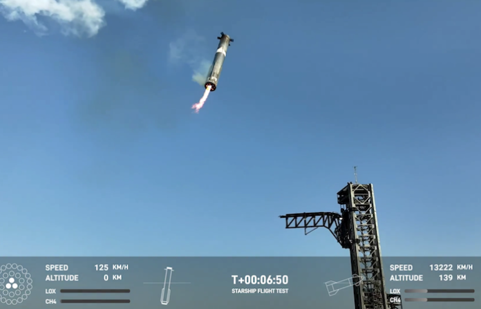 SpaceX pierde nave Starship en octava prueba de vuelo pero captura cohete propulsor