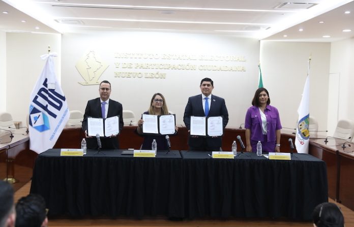 IEEPCNL y Fiscalía Especializada en Delitos Electorales unen esfuerzos para combatir violencia política contra las mujeres