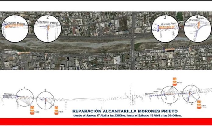 Cierran carriles ordinarios de Morones Prieto a la altura del Puente Cuauhtémoc