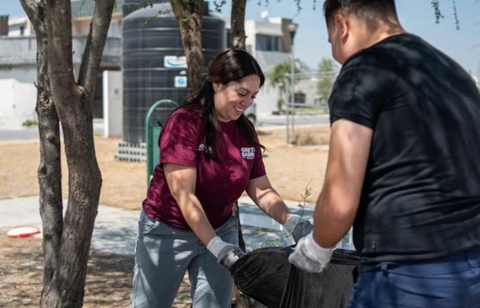 Renuevan parque en García con el impulso ciudadano y el apoyo de Greta Barra