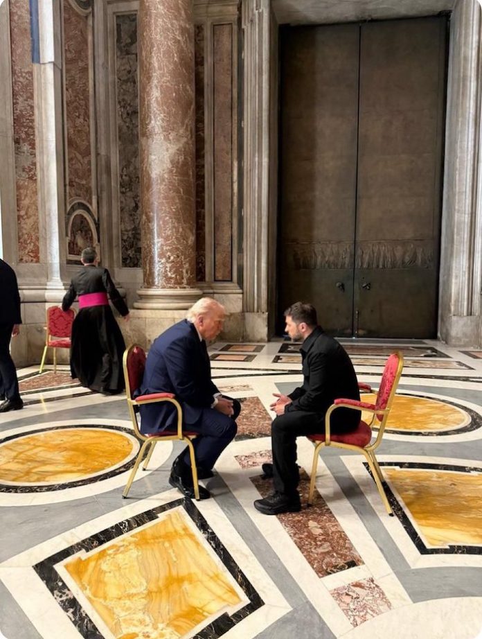 Trump califica de buena la reunión con Zelenski