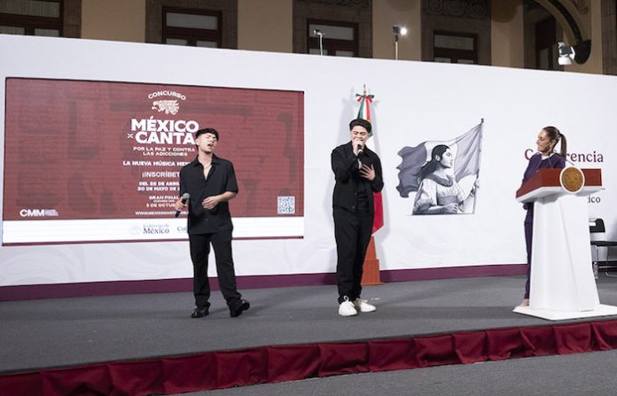 Presidenta de México lanza concurso tras polémica por homenaje en un narco show musical en Jalisco