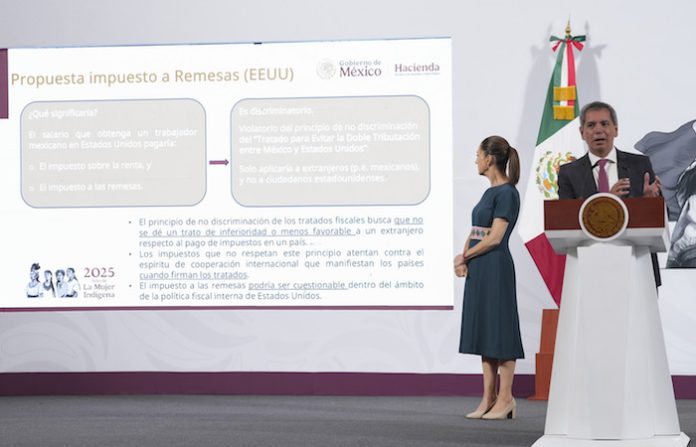 México rechaza Impuesto de 5 % en EU a remesas por violación de tratado bilateral