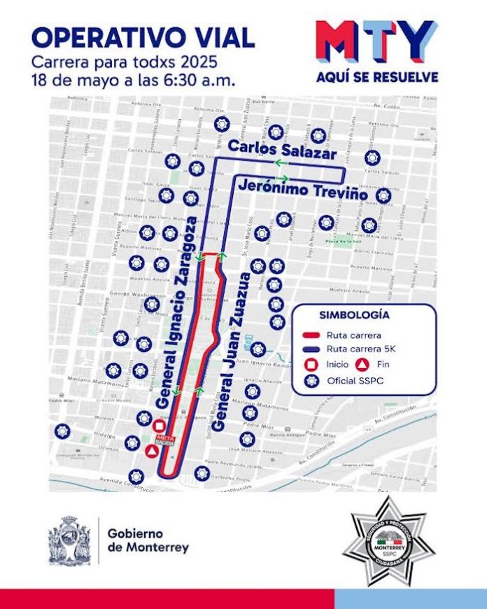 Cerrarán este domingo calles del centro por evento deportivo