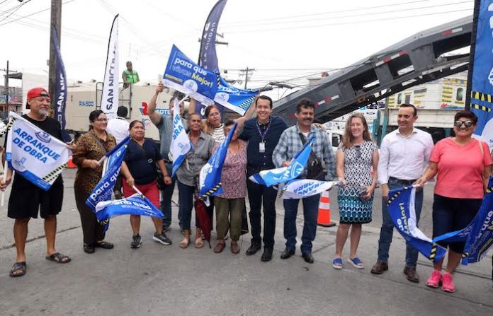 San Nicolás inicia rehabilitación en Av. Santo Domingo con obra nocturna de más de 3 km