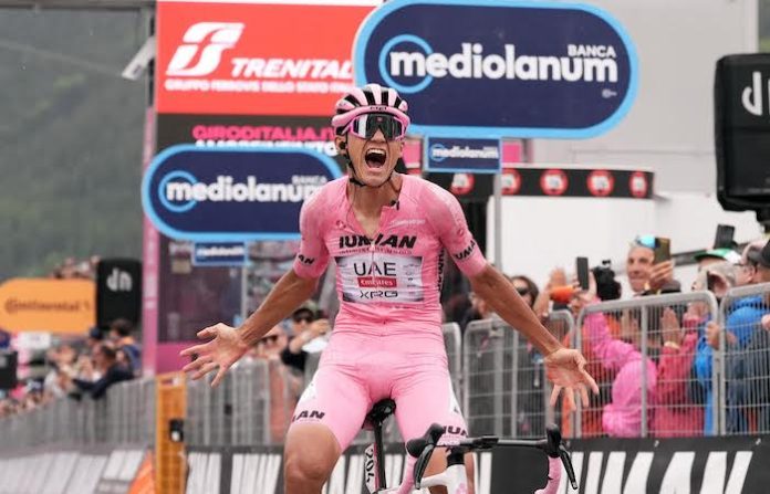 Isaac Del Toro más cerca del campeonato tras victoria en etapa 17 del Giro de Italia