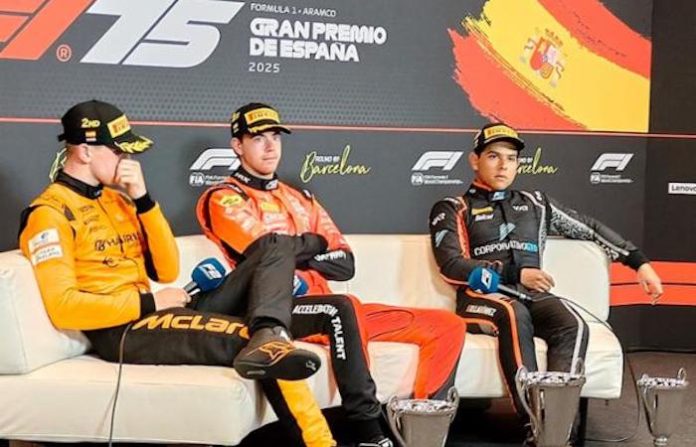 Rafa Villagómez sube al podio de Fórmula 2 en Barcelona tras partir último; Montoya, en P5