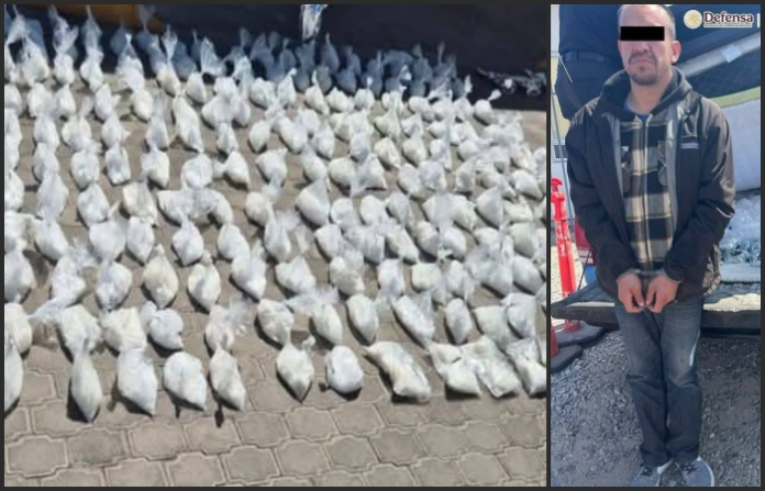 Detienen a un hombre en Baja California Norte con 200 kilos de metanfetamina
