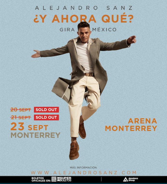 Alejandro Sanz amplía su gira en México con fecha extra en Monterrey