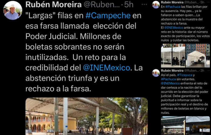 Moreira denuncia fracaso en elección judicial por baja participación