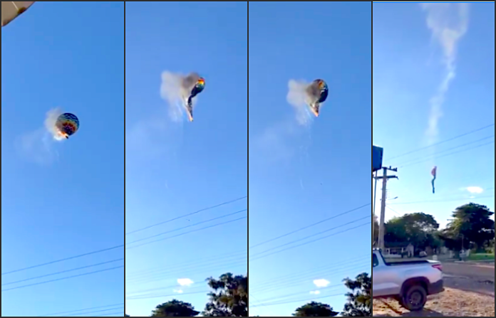 Video: Al menos ocho muertes provoca la caída un globo aerostático en el sur de Brasil
