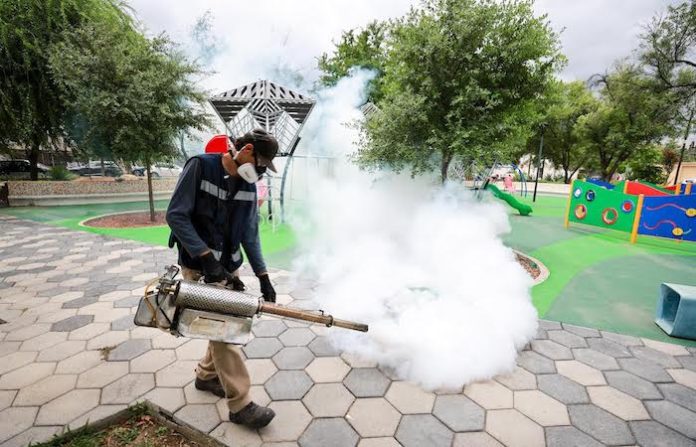San Pedro refuerza acciones contra el dengue con brigada masiva de fumigación