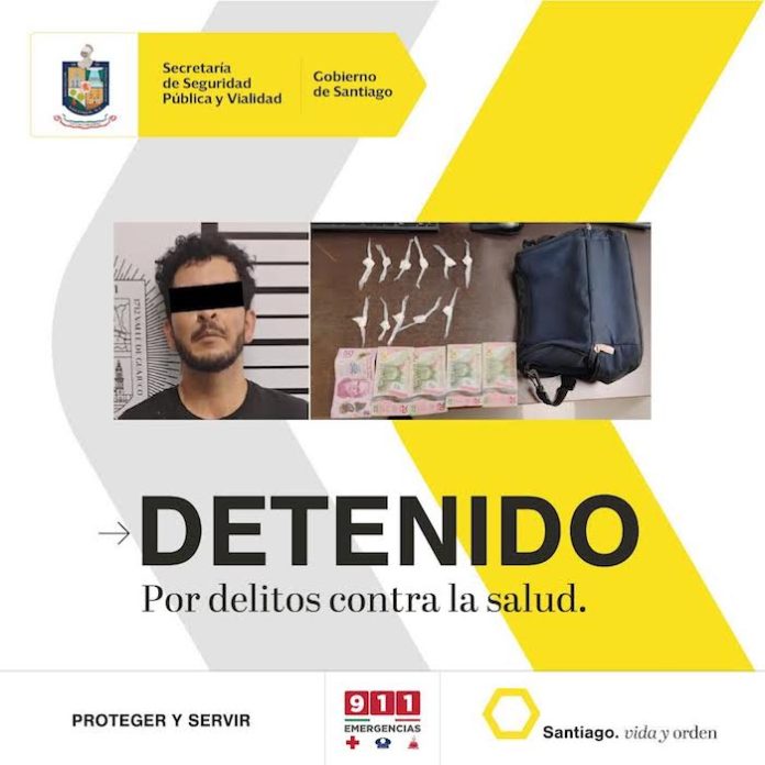 Insultó a policías y terminó detenido con droga en Santiago