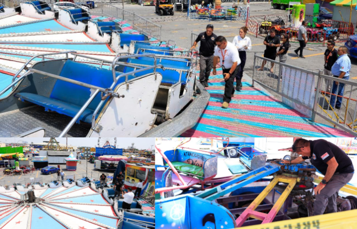 Detienen juego tras incidente en la Expo Feria Guadalupe; Protección Civil realiza revisión general
