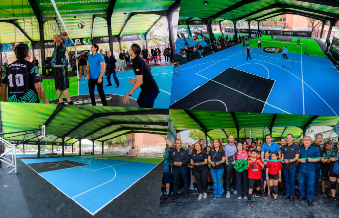 Apodaca eleva el nivel deportivo: estrenan canchas con duela sintética de alto rendimiento