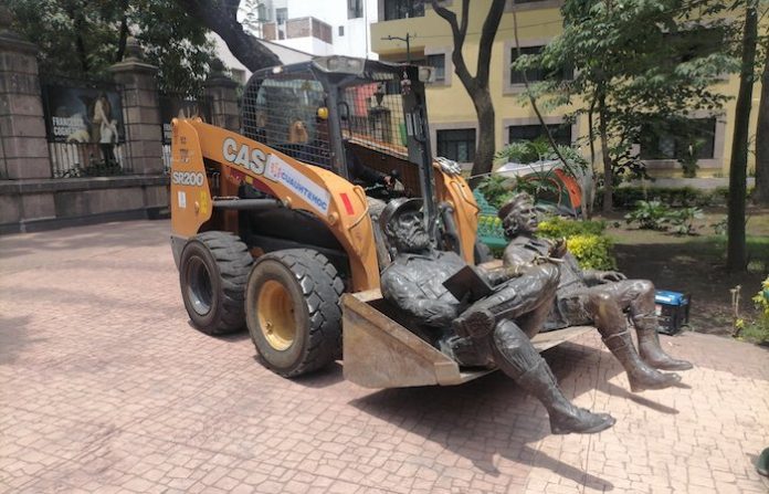 Polémica en México por el retiro de las esculturas del “Che” Guevara y Fidel Castro