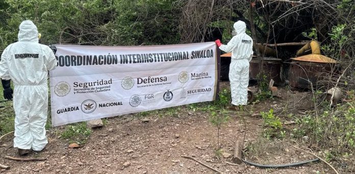 Decomisan en Sinaloa casi una tonelada de metanfetamina